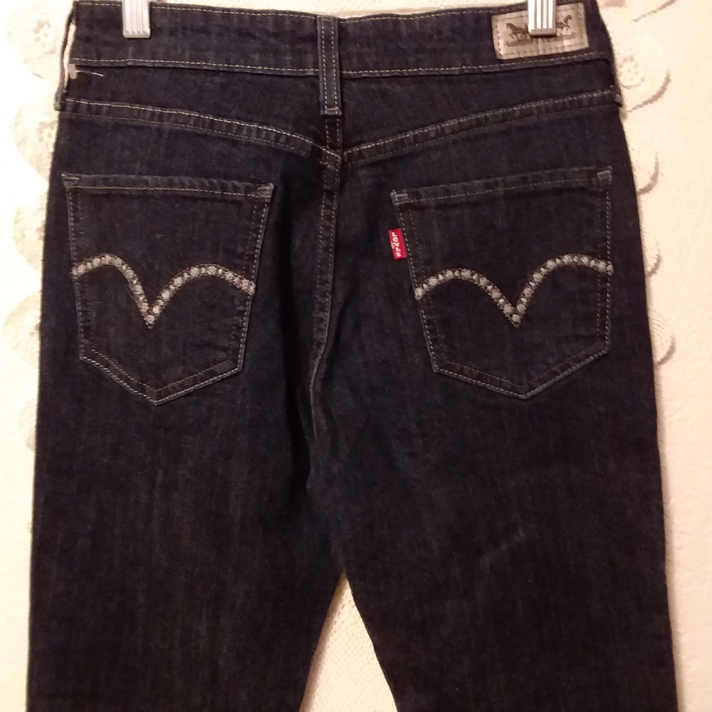 Levi's Mid Rise Skinny Blue Jean - Picture 3 of 5